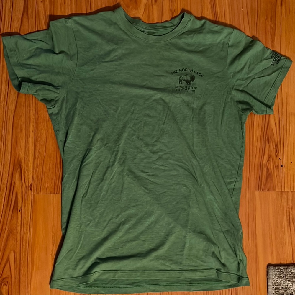 The North Face 50%cotton/50%poly blend shirt.